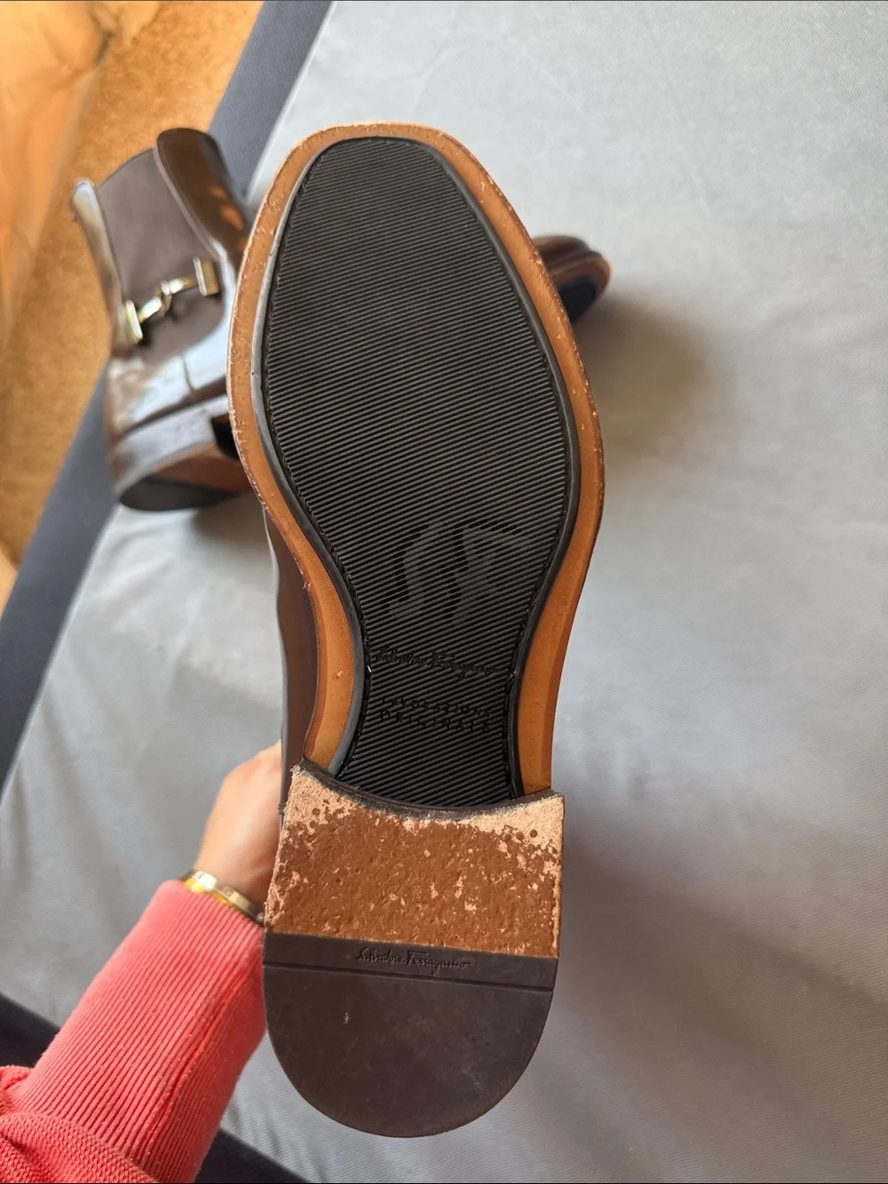 Men's Ferragamo Isidoro Chelsea Dress Boots in Dark Brown Leather